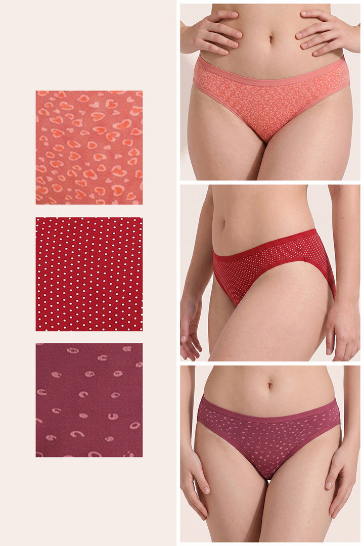 Zivame Low Rise Full Coverage Bikini Panty (Pack of 3) - Multicolor — image 2